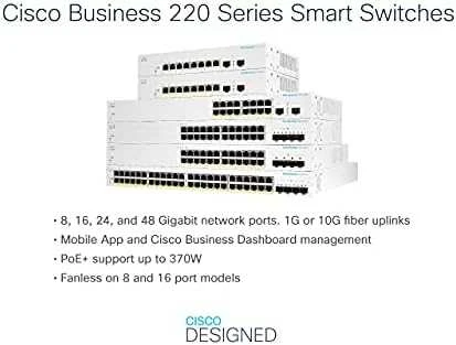 Šakotuvas Cisco CBS220 SMART 8-PORT GE FULL POE - EXT PS 2X1G SFP