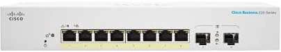 Šakotuvas Cisco CBS220 SMART 8-PORT GE FULL POE - EXT PS 2X1G SFP