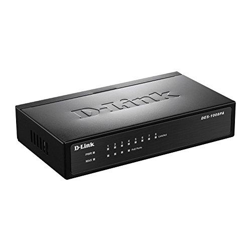 Šakotuvas D-LINK 8 prievadų Layer2 PoE greitasis eterneto jungiklis