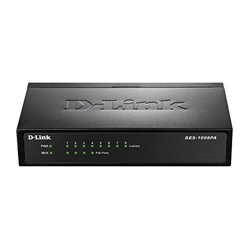 Šakotuvas D-LINK 8 prievadų Layer2 PoE greitasis eterneto jungiklis