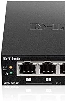 Šakotuvas D-Link | Jungiklis | DGS-1005P | Nevaldomas | Darbalaukis | Gigabit Ethernet (vario) jungtys kiekis 5 | Maitinimas per Ethernet (PoE) jungtys kiekis 4 | Maitinimo tipas Išorinis