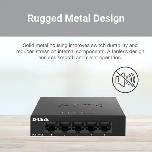 Šakotuvas D-Link DGS-105GL 5-Port Unmanaged Gigabit Switch