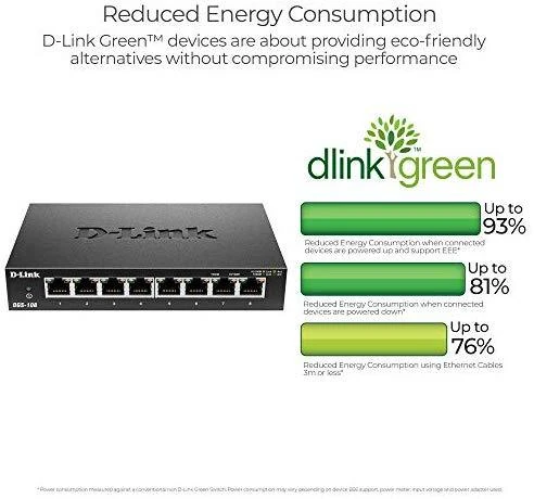 Šakotuvas D-Link DLINK DGS-108/E 8 prievadų Gigabit jungiklis