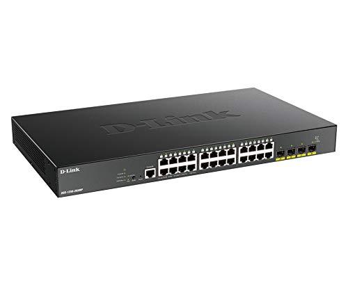 Šakotuvas D-LINK 28 prievadų išmanusis valdomas PoE+ gigabito komutatorius 4x 10G