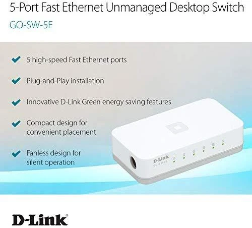 Šakotuvas D-LinkGo 5 Port 10/100