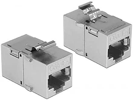 Delock Delock Modulis Keystone su RJ45 lizdas > RJ45 lizdas Cat.6A metalinis