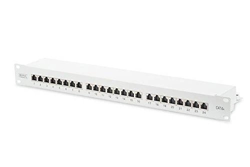Assmann Electronic DIGITUS Komutacinė panelė 1HE 24 prievadų Cat6a ekranuota šviesiai pilka