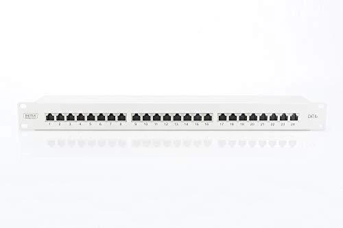 Digitus CAT 6A | Patch Panel | RJ45, 8P8C | Tinka montuoti 483 mm (19 colių) spintelėje; Perdavimo savybės: 6A kategorija, EA klasė; Taikymo sritis: iki 500 MHz, 10 GBase-T; Dydis: 482,6 x 44 x 109 mm | RJ45 ekranas (alavuota bronza)
