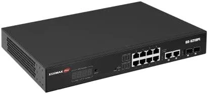 Šakotuvas Edimax Technology EDIMAX 12 Port Gigabit PoE Switch 2 RJ45/2 SFP Combo Jungtys