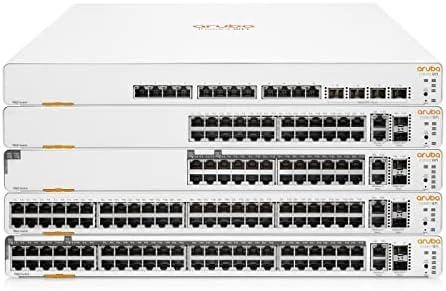 Šakotuvas Hewlett Packard (HP) HPE Aruba Networking Tinklo momentinio įjungimo komutatorius 12p 10GBT 4p SFP+ 1960 Valdomas L2+ 10G Ethernet (100/1000/10000) 1U Balta