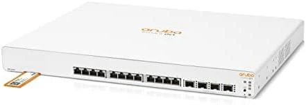 Šakotuvas Hewlett Packard (HP) HPE Aruba Networking Tinklo momentinio įjungimo komutatorius 12p 10GBT 4p SFP+ 1960 Valdomas L2+ 10G Ethernet (100/1000/10000) 1U Balta