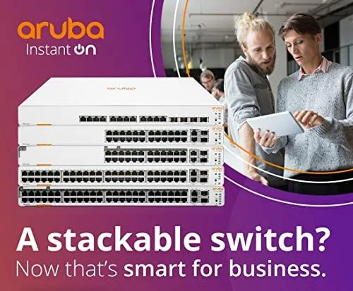 Šakotuvas Hewlett Packard (HP) HPE Aruba Networking Networking Instant On Switch 24p Gigabit 2p 10GBT 2p SFP+ 1960 Valdomas L2+ Gigabit Ethernet (10/100/1000) 1U Balta
