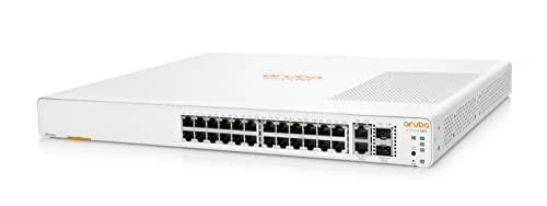 Šakotuvas Hewlett Packard (HP) HPE Aruba Networking Networking Instant On Switch 24p Gigabit 2p 10GBT 2p SFP+ 1960 Valdomas L2+ Gigabit Ethernet (10/100/1000) 1U Balta