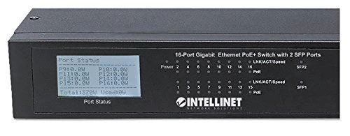 Šakotuvas Intellinet 561259 tinklo komutatorius Gigabit Ethernet (10/100/1000) Juoda Maitinimas per Eternetą (PoE)