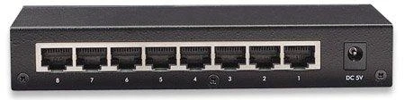 Šakotuvas „Intellinet 523318“ komutatorius 8x RJ45 10/100Mbps, metalinis, su jungtimi