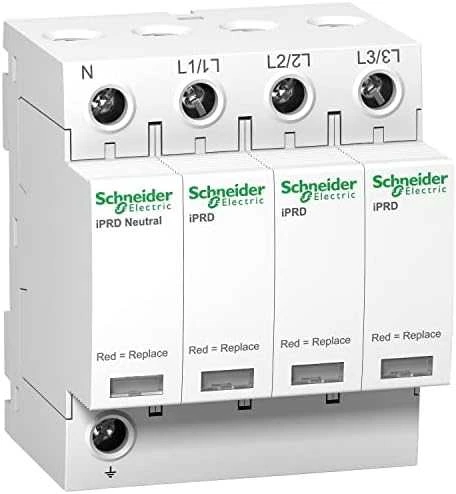 Schneider Electric Schneider Viršįtampių ribotuvas Kl. D 4P 8k A su papildomu kontaktu iPRD -8R-8kA-350V-3PN (A9L08601)