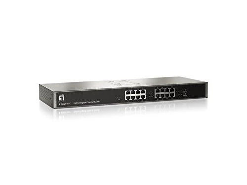 Šakotuvas Level One LVL LevelOne GSW-1657 tinklo komutatorius Ne-valdomas Gigabit Ethernet (10/100/1000) Juoda, Pilka