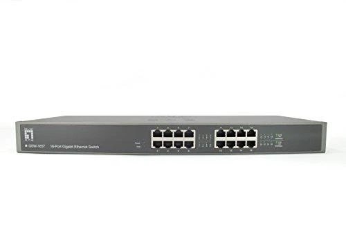 Šakotuvas Level One LVL LevelOne GSW-1657 tinklo komutatorius Ne-valdomas Gigabit Ethernet (10/100/1000) Juoda, Pilka
