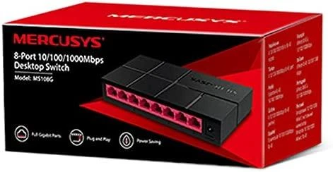 Šakotuvas TP-Link „Mercusys“ | Komutatorius | MS108G | Nevaldomas | Stalinis | Maitinimo šaltinio tipas: Išorinis