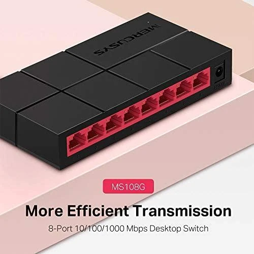 Šakotuvas TP-Link „Mercusys“ | Komutatorius | MS108G | Nevaldomas | Stalinis | Maitinimo šaltinio tipas: Išorinis
