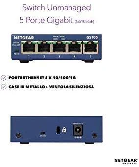 Šakotuvas Netatmo Netgear Switch GS105GE Nevaldomas, Stalinis kompiuteris, 1 Gbps (RJ-45) jungtys kiekis 5, Maitinimo tipas Išorinis