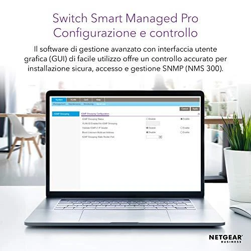Šakotuvas NETGEAR 10 prievadų Gb Smart Managed Pro Switch m. PoE