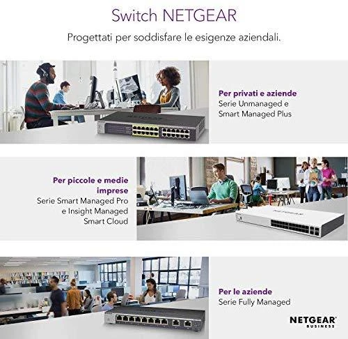 Šakotuvas NETGEAR 24PT GIGE UNMANAGED SWITCH W/POE+