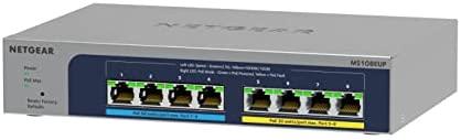 Šakotuvas NETGEAR MS108EUP Managed L2/L3 2.5G Ethernet (100/1000/2500) Power over Ethernet (PoE) Pilkas