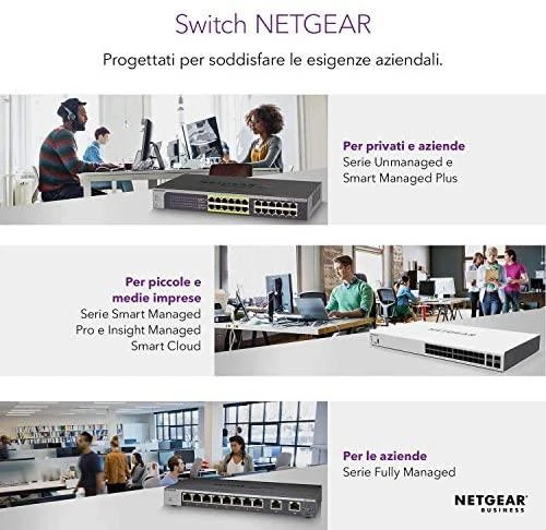 Šakotuvas Netgear Switch GS516PP (GS516PP-100EUS) (GS516PP100EUS)