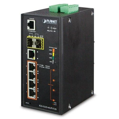 Šakotuvas Jungiklis Planet IP30 Industrial L2/L4 4-Port IGS-5225-4UP1T2S