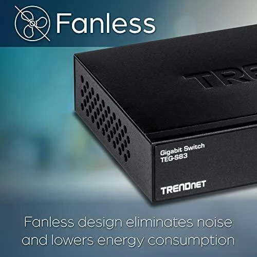 Šakotuvas TRENDNET 8-Port Gigabit Switch / w metalinis dėklas
