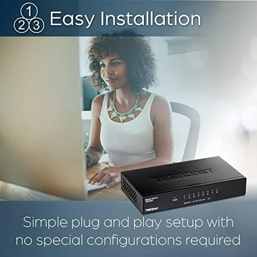 Šakotuvas TRENDNET 8-Port Gigabit Switch / w metalinis dėklas