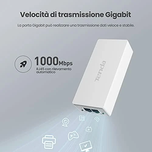 „Tenda POE30G-AT PoE“ adapteris gigabito eternetui