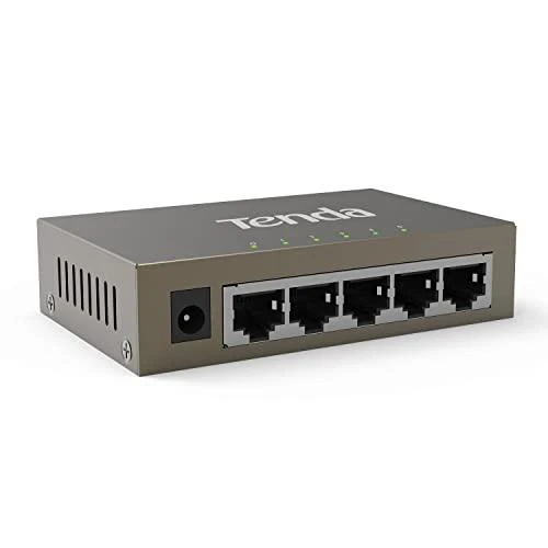 Šakotuvas Tenda TEG1005D tinklo jungiklis Nevaldomas Gigabit Ethernet (10/100/1000) Pilkas