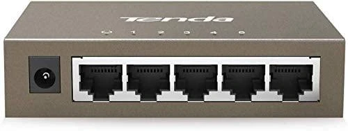 Šakotuvas Tenda TEG1005D tinklo jungiklis Nevaldomas Gigabit Ethernet (10/100/1000) Pilkas