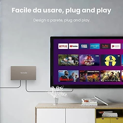 Šakotuvas „Tenda TEG1008M“ tinklo jungiklis „Gigabit Ethernet“ (10/100/1000)