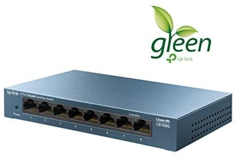 Šakotuvas TP-LINK LiteWave 8 prievadų gigabito darbalaukio komutatorius su 8 gigabito RJ45 prievadais, plieniniame korpuse