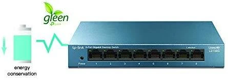 Šakotuvas TP-LINK LiteWave 8 prievadų gigabito darbalaukio komutatorius su 8 gigabito RJ45 prievadais, plieniniame korpuse
