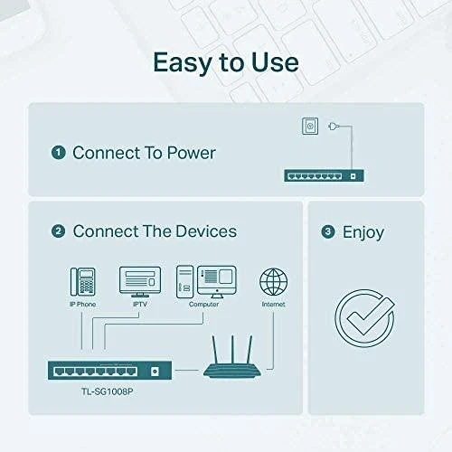 Šakotuvas Komutatorius TP-Link / TL-SG1008P