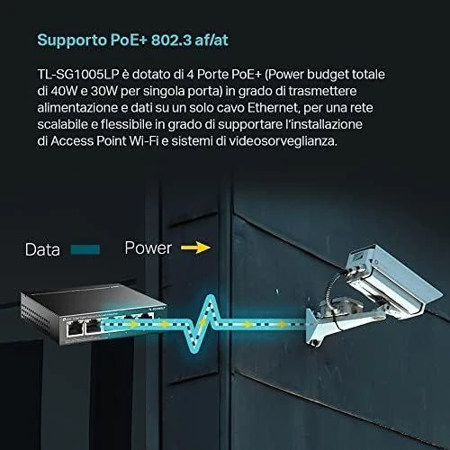 Šakotuvas TP-LINK | Jungiklis | TL-SG1005LP | Nevaldomas | Darbalaukis | PoE+ jungtys kiekis 4 | Maitinimo tipas Išorinis