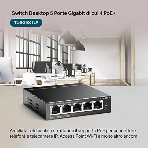 Šakotuvas TP-LINK | Jungiklis | TL-SG1005LP | Nevaldomas | Darbalaukis | PoE+ jungtys kiekis 4 | Maitinimo tipas Išorinis
