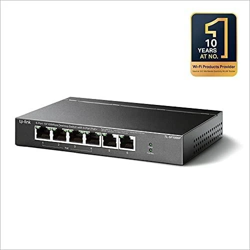 Šakotuvas TP-LINK | Jungiklis | TL-SF1006P | Nevaldomas | Darbalaukis | 10/100 Mbps (RJ-45) jungtys kiekis 6 | PoE+ jungtys kiekis 4 | Maitinimo tipas Išorinis