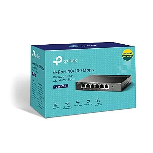 Šakotuvas TP-LINK | Jungiklis | TL-SF1006P | Nevaldomas | Darbalaukis | 10/100 Mbps (RJ-45) jungtys kiekis 6 | PoE+ jungtys kiekis 4 | Maitinimo tipas Išorinis
