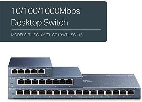 Šakotuvas Komutatorius TP-LINK, 5-port, metalinis korpusas, juodas / TL-SG105
