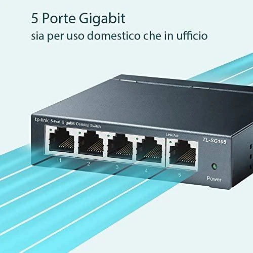 Šakotuvas Komutatorius TP-LINK, 5-port, metalinis korpusas, juodas / TL-SG105