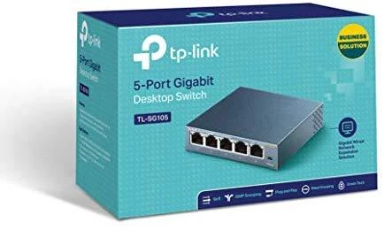 Šakotuvas Komutatorius TP-LINK, 5-port, metalinis korpusas, juodas / TL-SG105