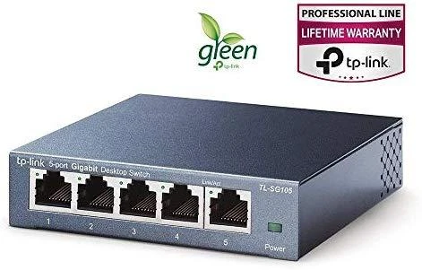 Šakotuvas Komutatorius TP-LINK, 5-port, metalinis korpusas, juodas / TL-SG105
