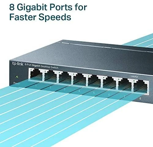 Šakotuvas TP-LINK TP-LINK komutatorius TL-SG108 TLSG108 (TL-SG108)