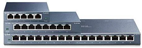 Šakotuvas TP-LINK 16 prievadų Gigabit stalinio kompiuterio jungiklis RJ45 prievadų darbalaukio plieno dėklas