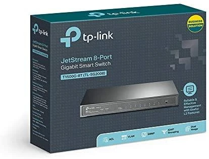 Šakotuvas TP-LINK | „JetStream 8-Port Gigabit Smart Switch“ | TL-SG2008 | Tvarkomas žiniatinklyje | Darbalaukis | Maitinimo tipas Išorinis